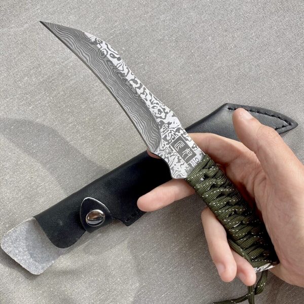 couteau tactique karambit motif damas laser  #0021 – Image 12