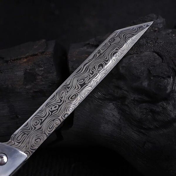couteau pliant tanto motif damas laser #0006 – Image 5