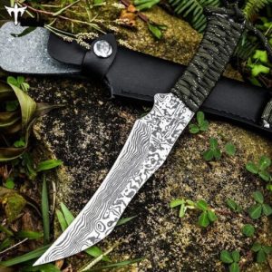 couteau tactique karambit motif damas laser  #0021