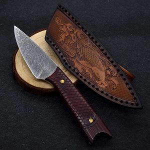 couteau damas carpe koi #0079