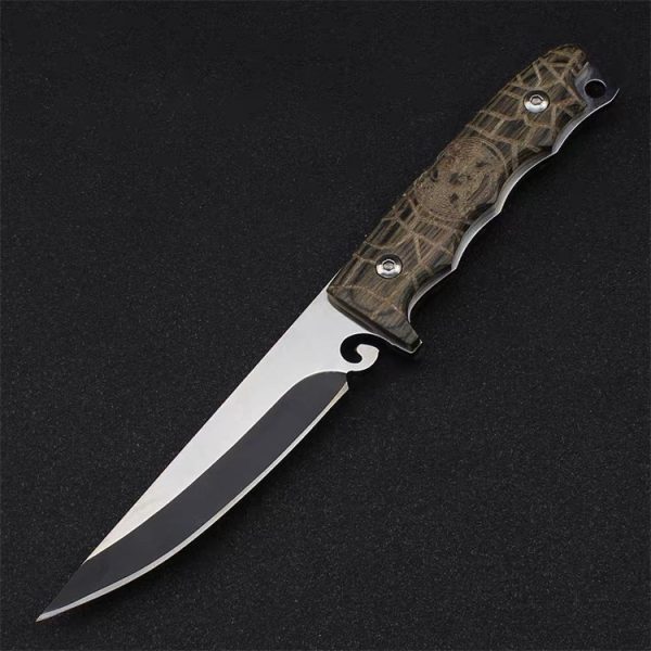 Couteau manche bois gravure aigle #00115 – Image 2