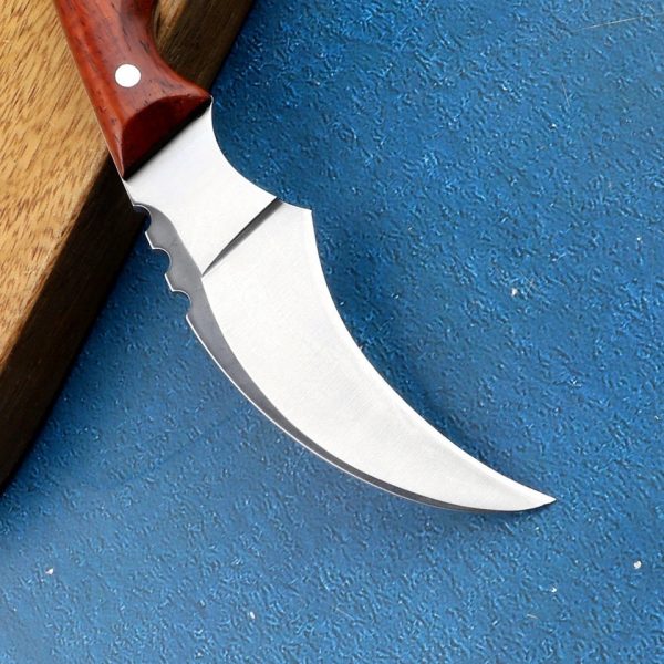 Couteau karambit manche en bois acier D2 #0126 – Image 5