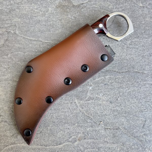 Couteau karambit manche en bois acier D2 #0126 – Image 13