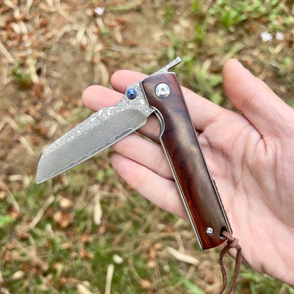 Petit couteau pliant damas piémontais luxe #0170 – Image 3
