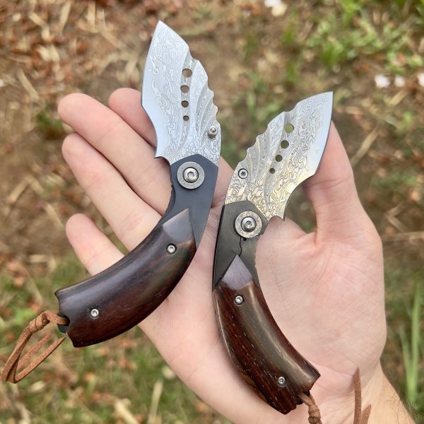 Petit couteau pliant karambit damas luxe #0172 – Image 6