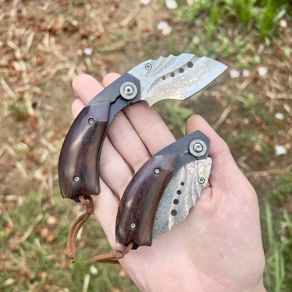 Petit couteau pliant karambit damas luxe #0172 – Image 3