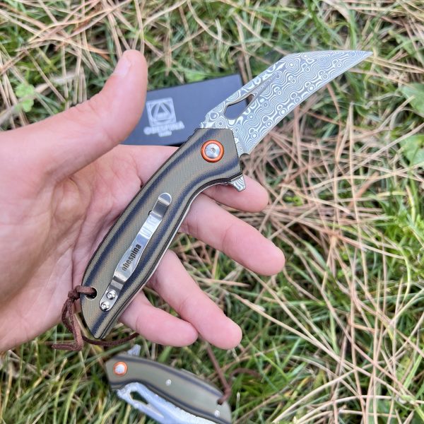 Karambit pliant Obespina acier damas G10 #0175 – Image 5