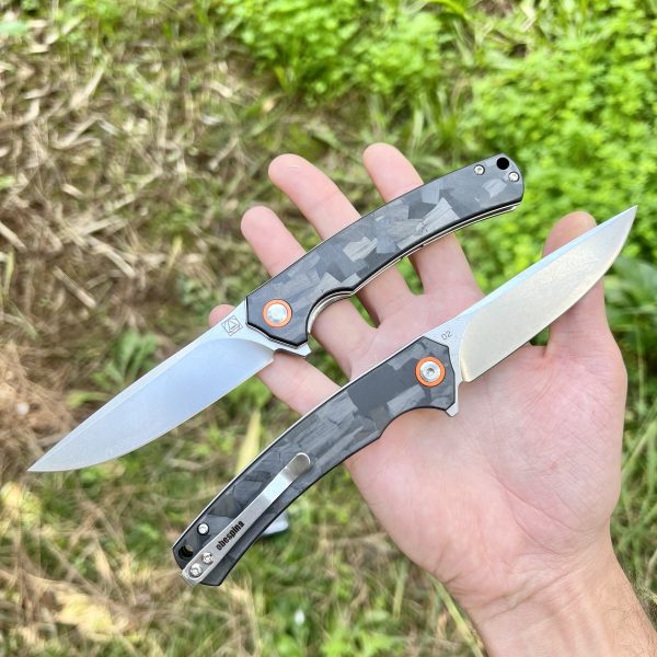 Couteau pliant Obespina carbone D2 stonewash #0177 – Image 3