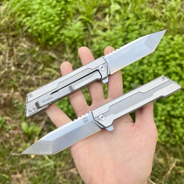 Couteau pliant Obespina framelock D2 tanto #0178 – Image 3