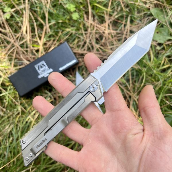Couteau pliant Obespina framelock D2 tanto #0178 – Image 5