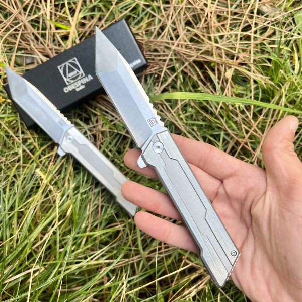 Couteau pliant Obespina framelock D2 tanto #0178 – Image 6