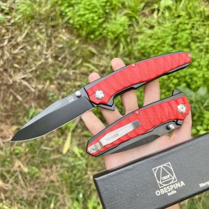 Couteau pliant Obespina D2 mircarta red #0179