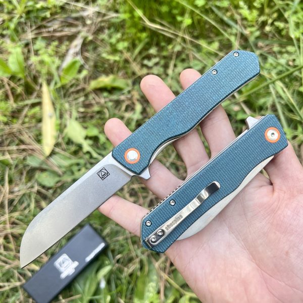 Couteau pliant Obespina G10 tanto inversé D2 stonewash #0186 – Image 2