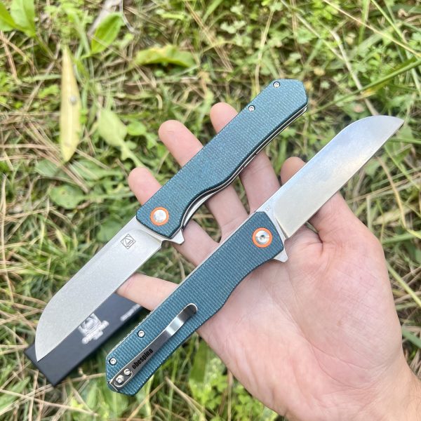 Couteau pliant Obespina G10 tanto inversé D2 stonewash #0186 – Image 3