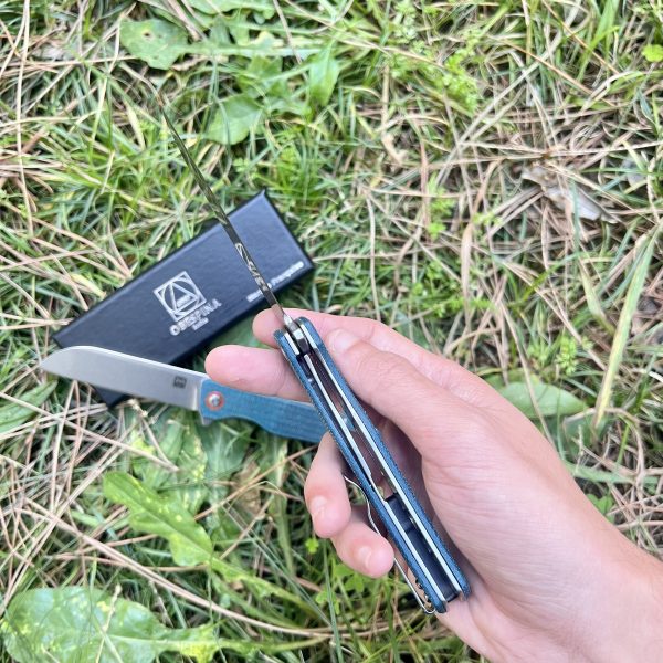 Couteau pliant Obespina G10 tanto inversé D2 stonewash #0186 – Image 4