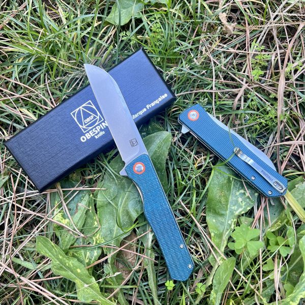 Couteau pliant Obespina G10 tanto inversé D2 stonewash #0186 – Image 6