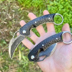 Couteau pliant Karambit damas #0190