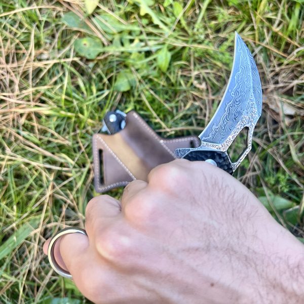 Couteau pliant Karambit damas #0190 – Image 4