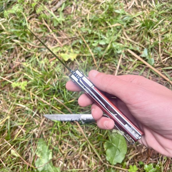 Couteau pliant stylo damas luxe bois #0207 – Image 5