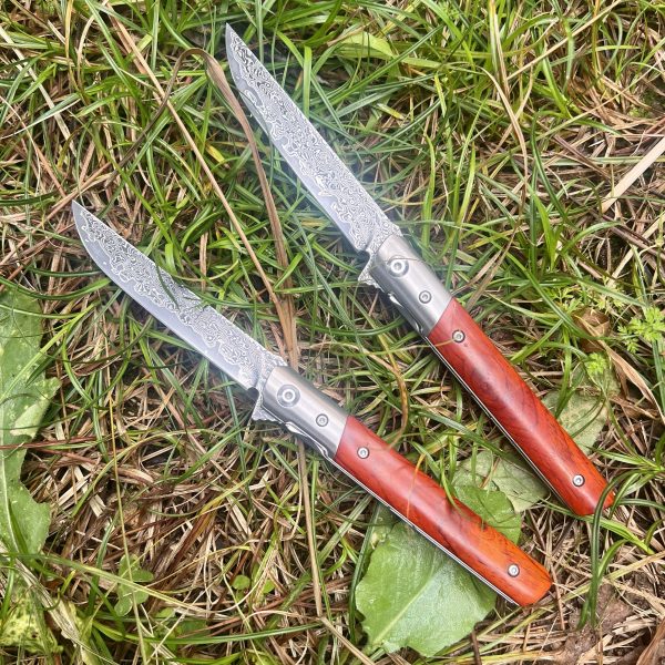 Couteau pliant stylo damas luxe bois #0207 – Image 3
