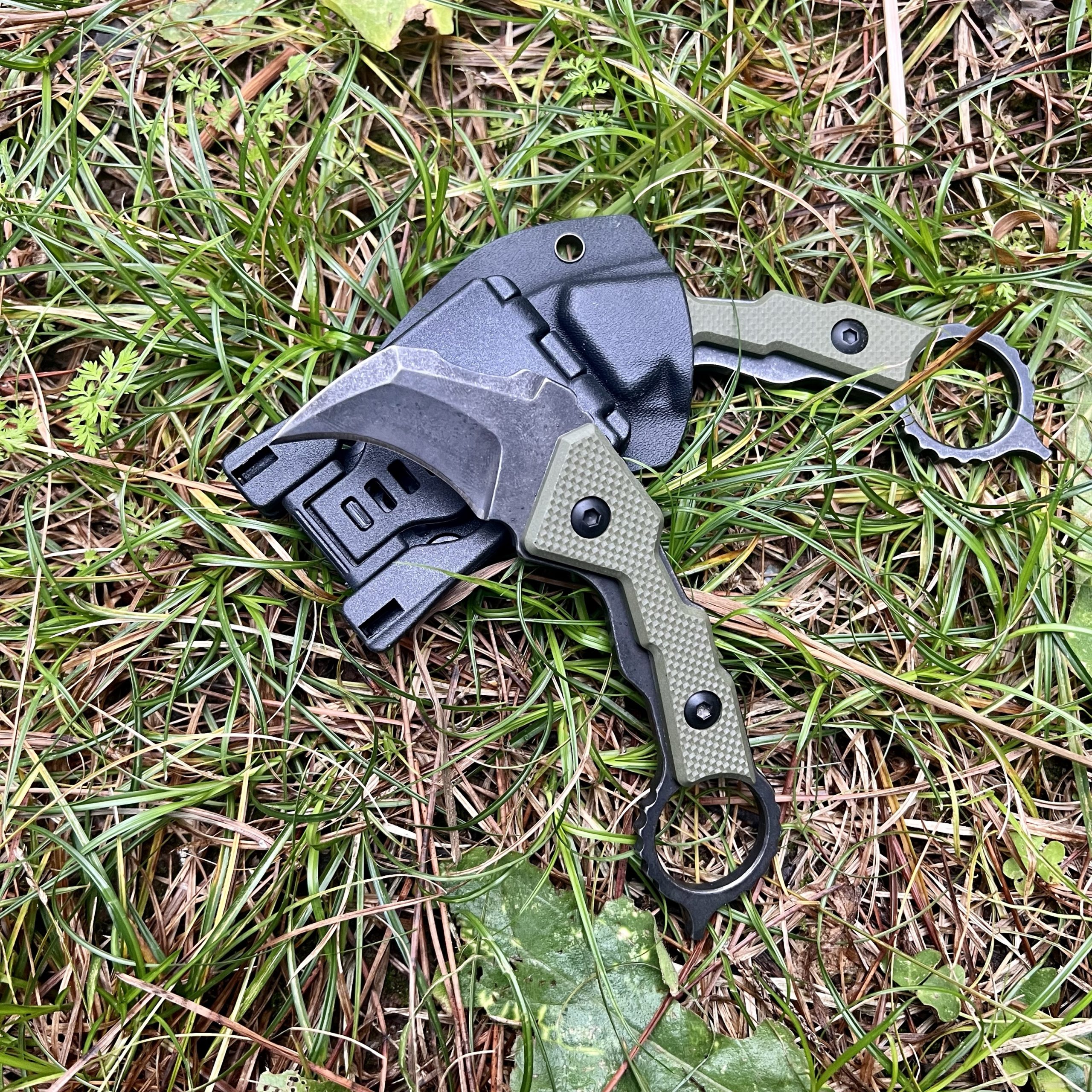 Couteau Karambit D2 kydex G10 vert #0216 – Image 5