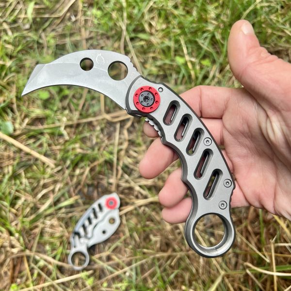 Petit Karambit pliant rouge #0219 – Image 4