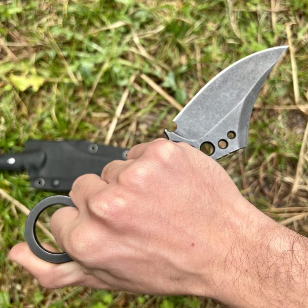 Couteau ring knife 3 trous noir #0221 – Image 6