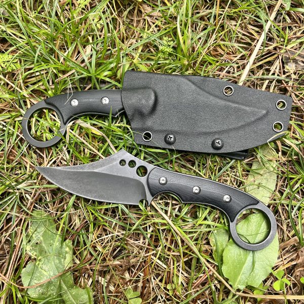Couteau ring knife 3 trous noir #0221 – Image 7