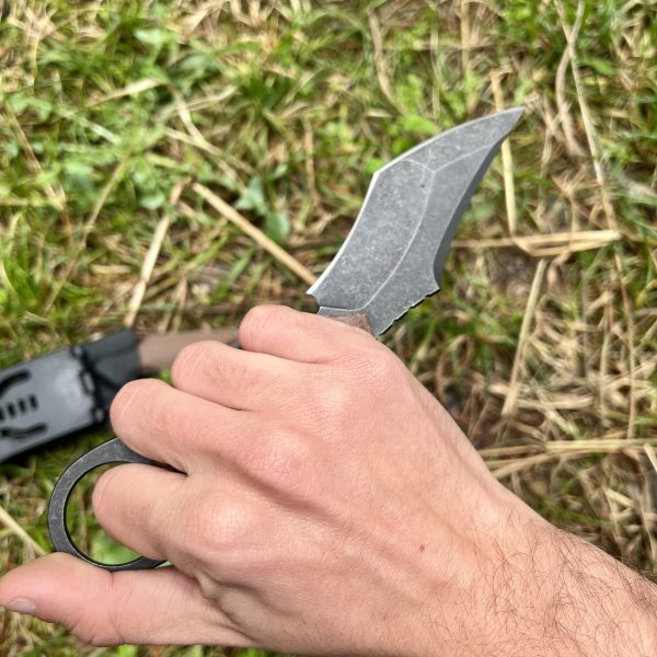 Couteau ring knife kydex g10 marron #0223 – Image 6
