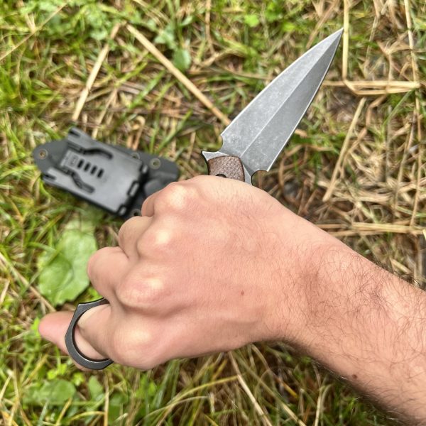 Kunaï kydex D2 micarta marron #0229 – Image 6