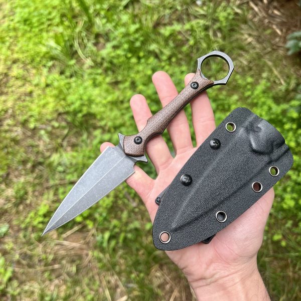 Kunaï kydex D2 micarta marron #0229