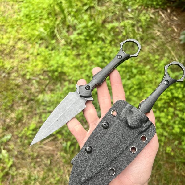 Kunaï kydex D2 micarta noir #0230 – Image 3