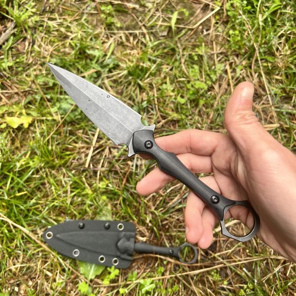 Kunaï kydex D2 micarta noir #0230 – Image 4