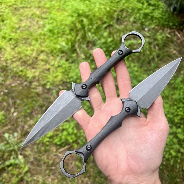 Kunaï kydex D2 micarta noir #0230 – Image 2