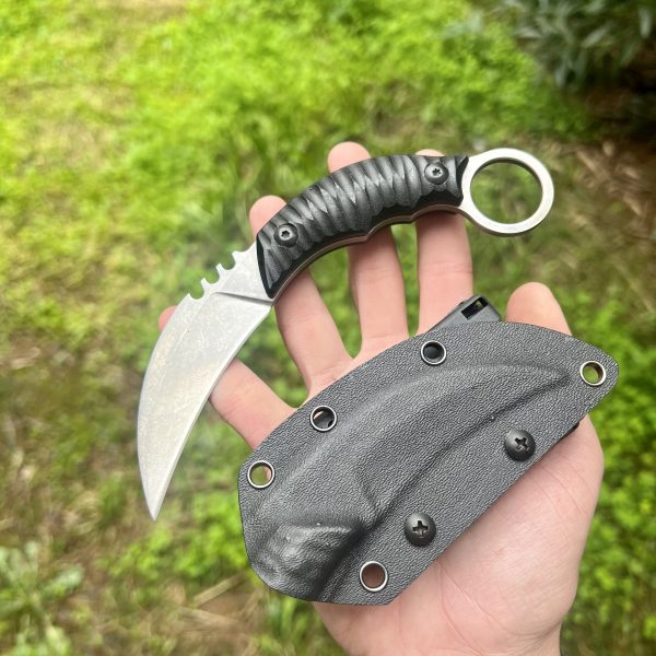 Karambit D2 kydex silver #0231