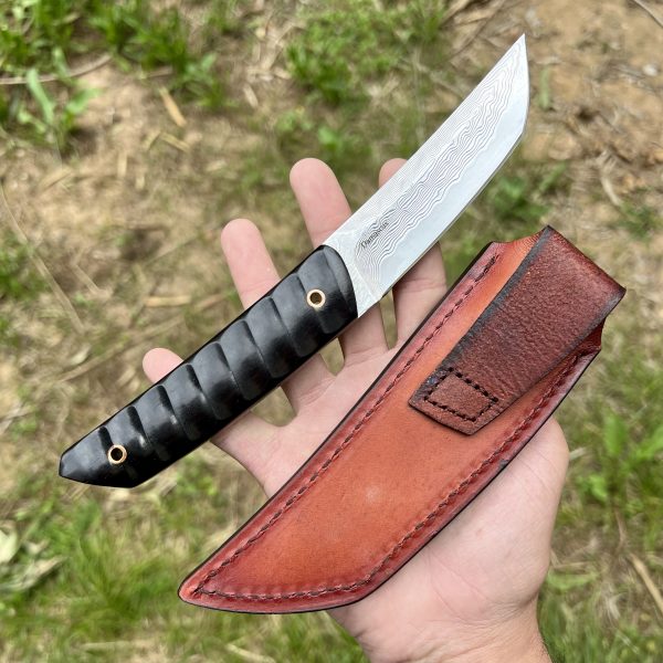 Couteau damas tanto etui tête de mort #237 – Image 2