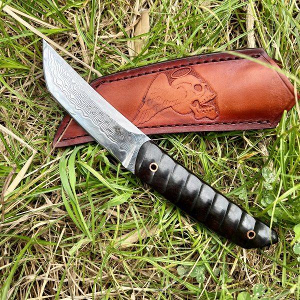Couteau damas tanto etui tête de mort #237 – Image 7