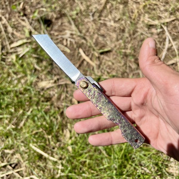 Higonokami tanto inversé titane rose/or 14c28n #240 – Image 2