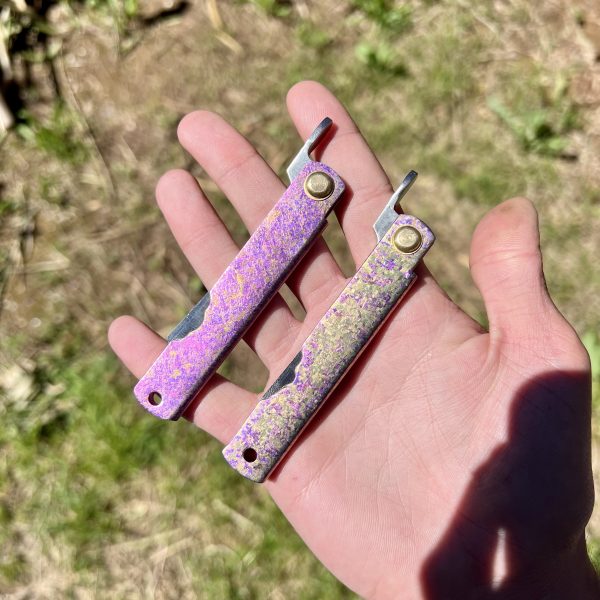 Higonokami tanto inversé titane rose/or 14c28n #240 – Image 6
