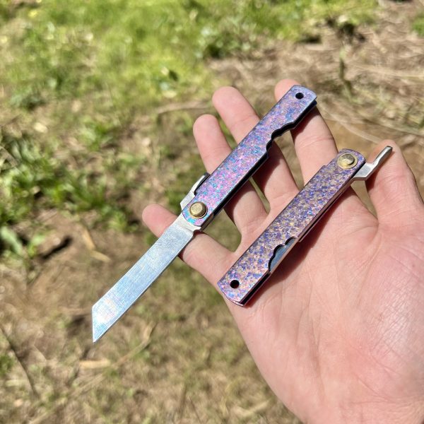 Higonokami titane rose/bleu/violet 14c28n #242 – Image 2