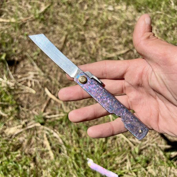 Higonokami titane rose/bleu/violet 14c28n #242 – Image 4