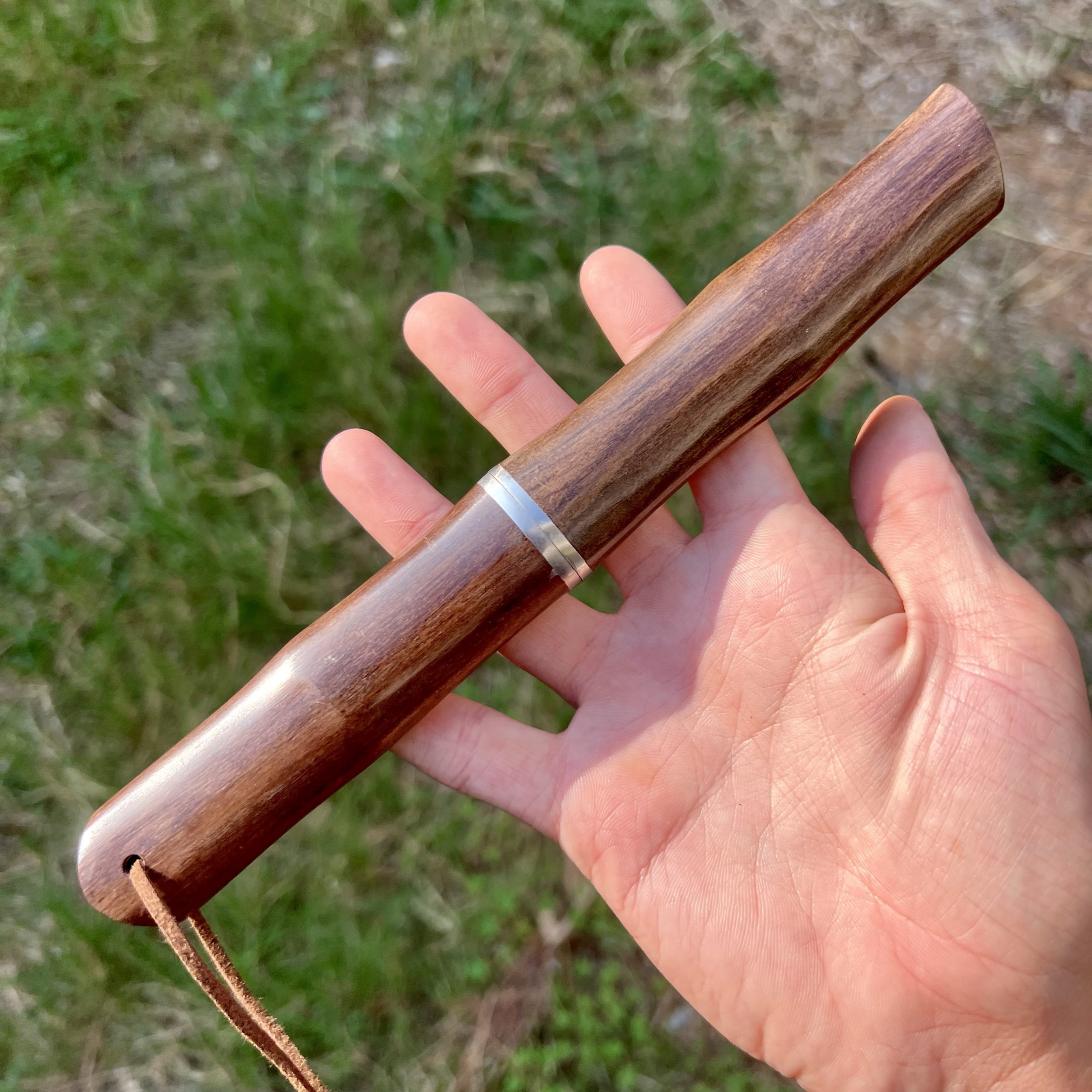 Couteau damas style japonais fourreau bois #245 – Image 4