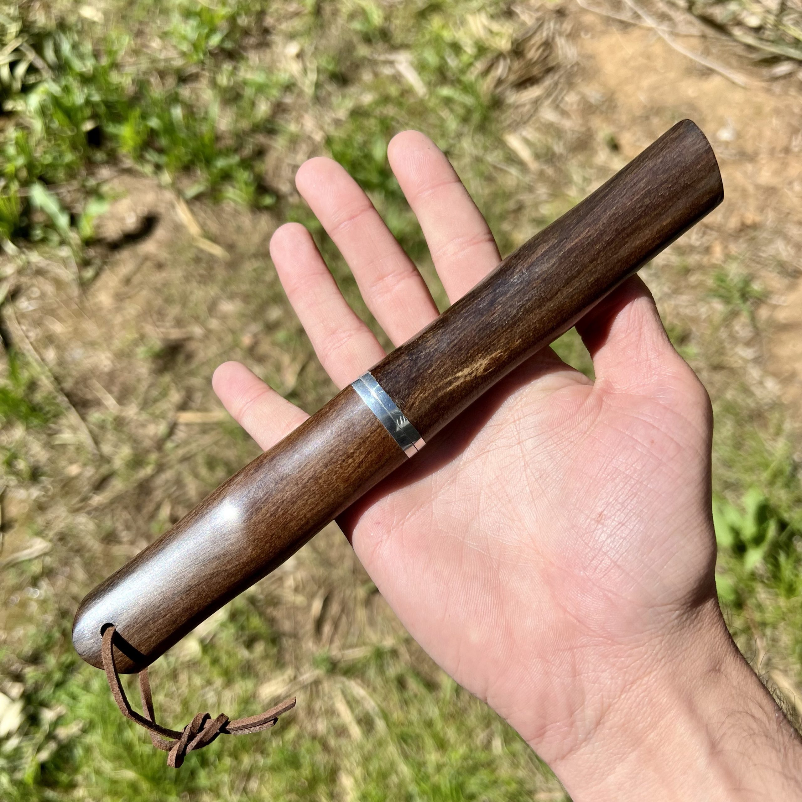 Couteau damas style japonais fourreau bois #245 – Image 9