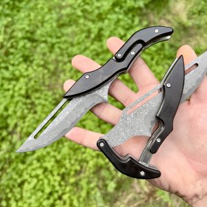 Couteau pliant damas friction bois noir #273