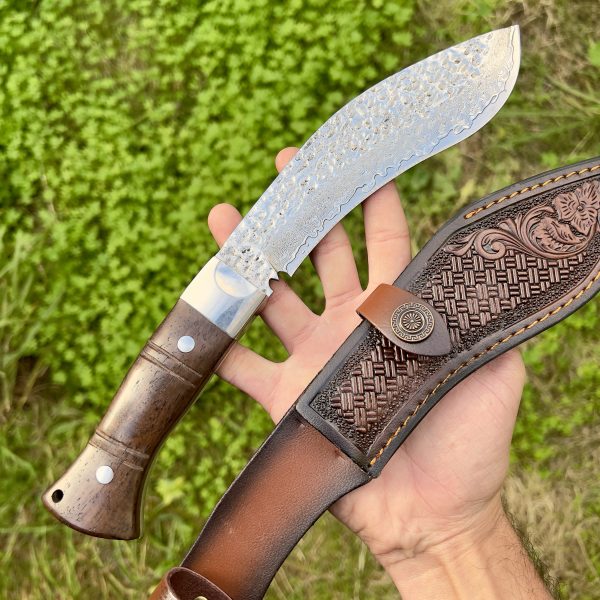Khukuri acier damas avec étui #278 – Image 2