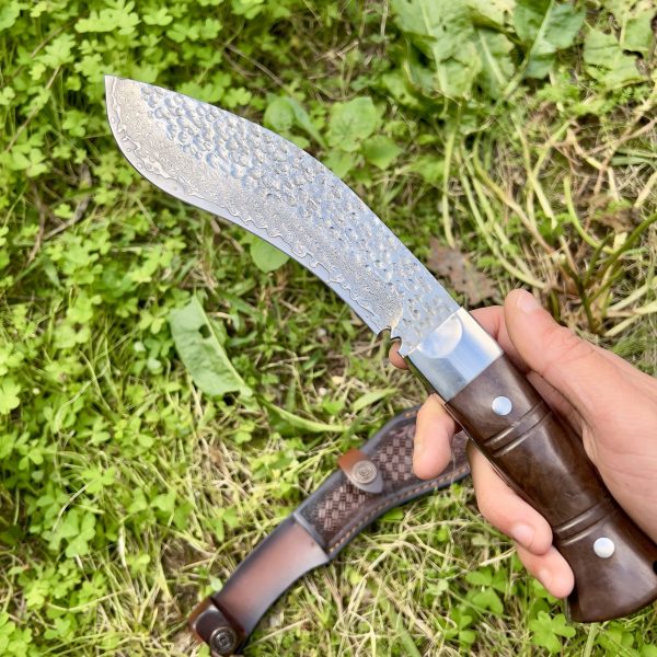 Khukuri acier damas avec étui #278 – Image 4