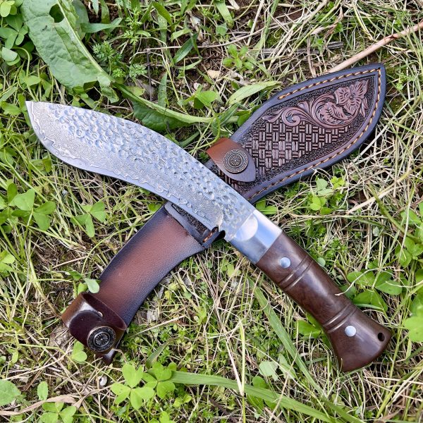 Khukuri acier damas avec étui #278 – Image 7