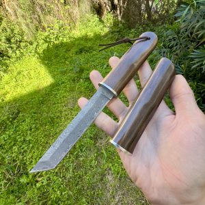 Couteau lame fixe damas #296
