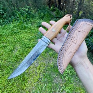 Couteau lame fixe damas #302