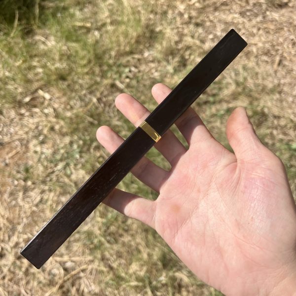 Couteau lame fixe damas tanto manche intégral bois #311 – Image 5